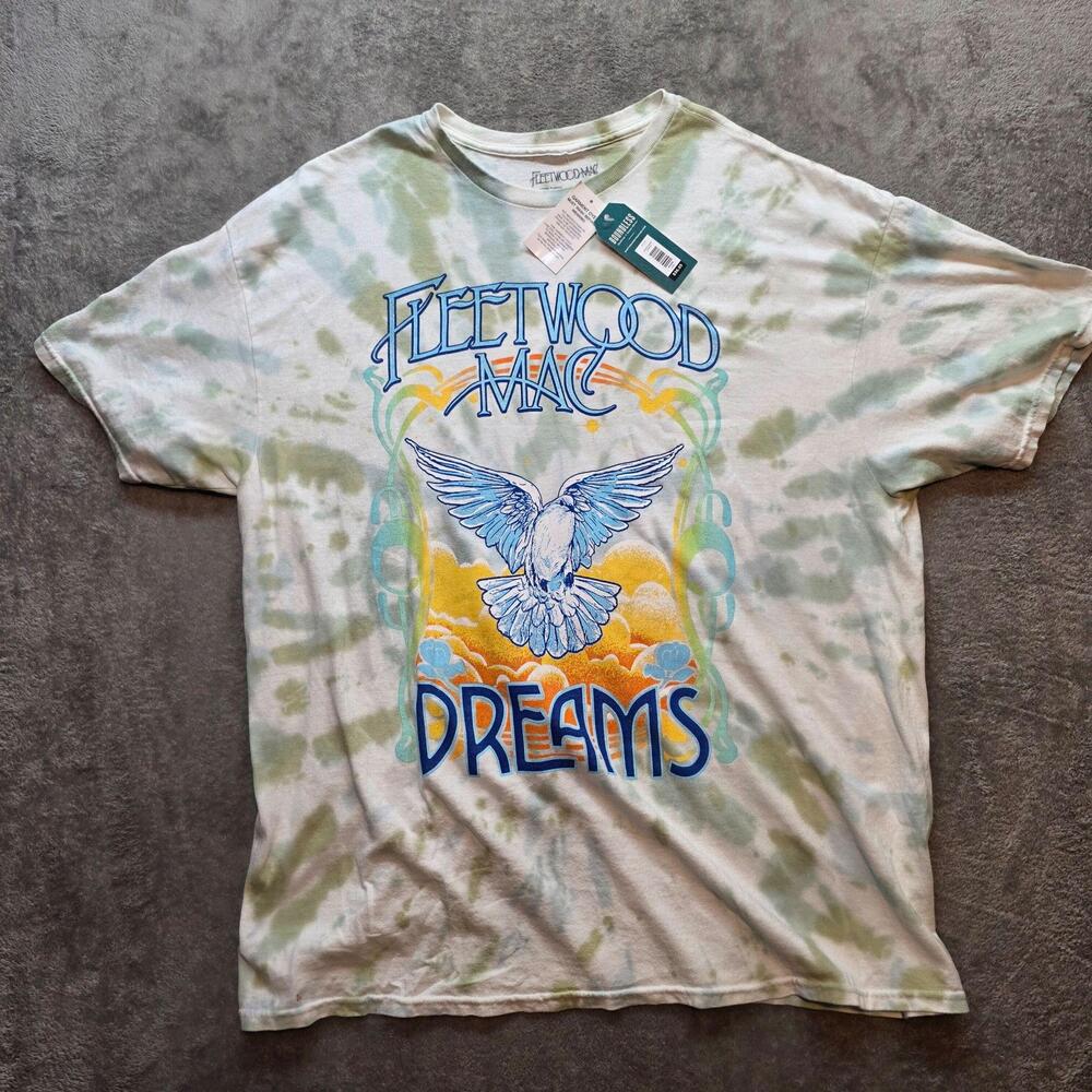 Fleetwood Mac Shirt Mens XL Multicolor Dreams Tie-Dye Graphic T-Shirt